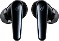 Soundcore - by Anker Liberty 4 Pro True Wireless Noise Cancelling Headphones - Glossy Black - Front_Zoom