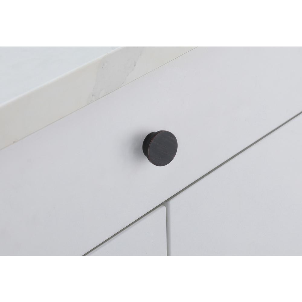 Alt View 1. Elegant Decor - Trovon 1.6" Diameter Oil-rubbed Bronze Oversize Round Knob Multipack (Set of 10) - Oil-Rubbed Bronze.