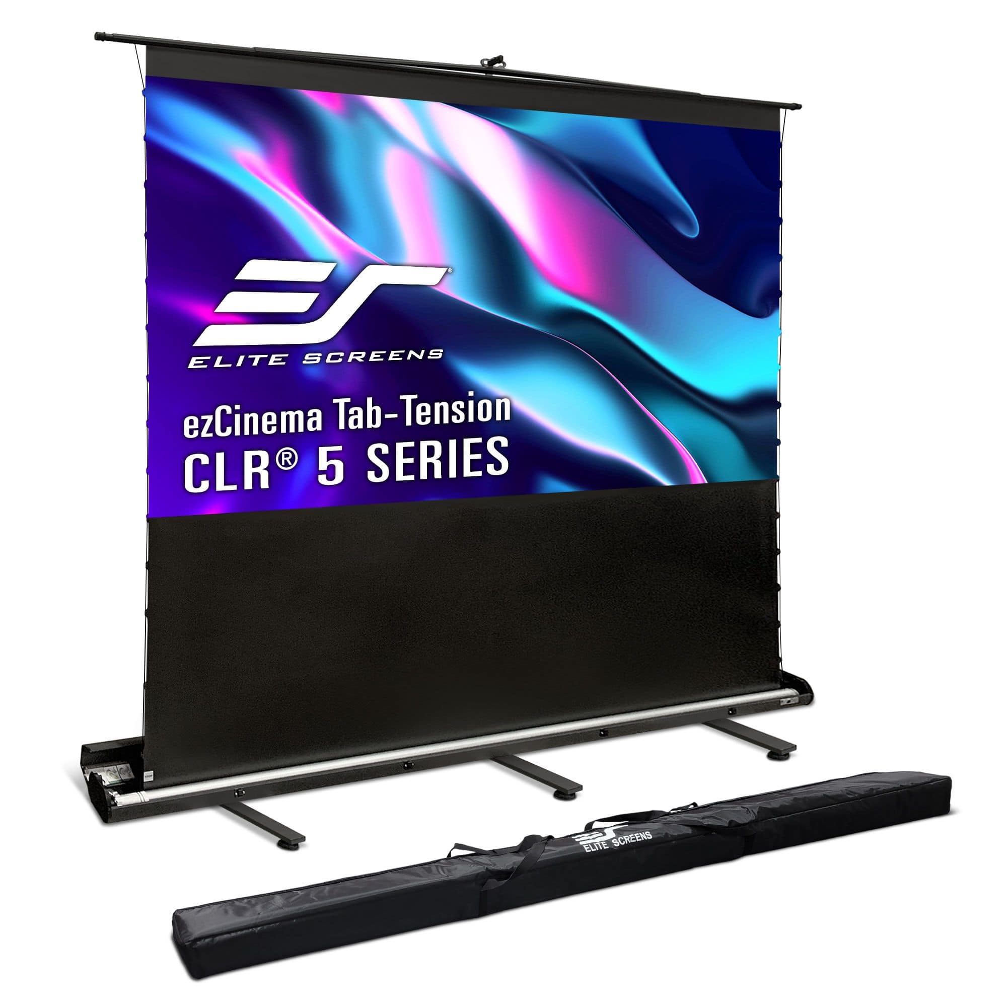 Elite Screens - ezCinema Tab-Tension CLR 5,123" diag.,16:9,Portable CeilingLightRejecting Pull-Up Ultra-Short-Throw Screen,FT123UH-CLR5