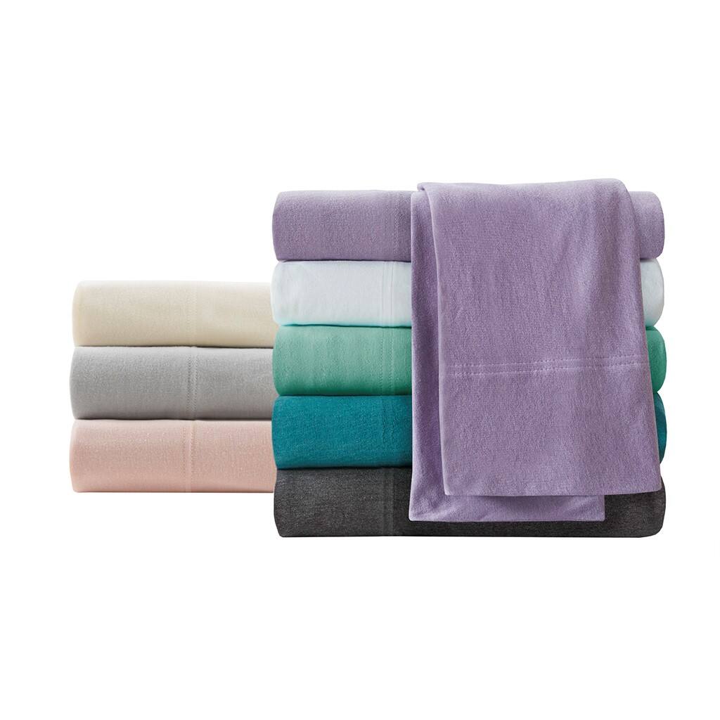 Alt View 3. Gracie Mills - Gracie Mills Atlas All-Season Cotton Blend Jersey Knit Sheet Set - Grey.