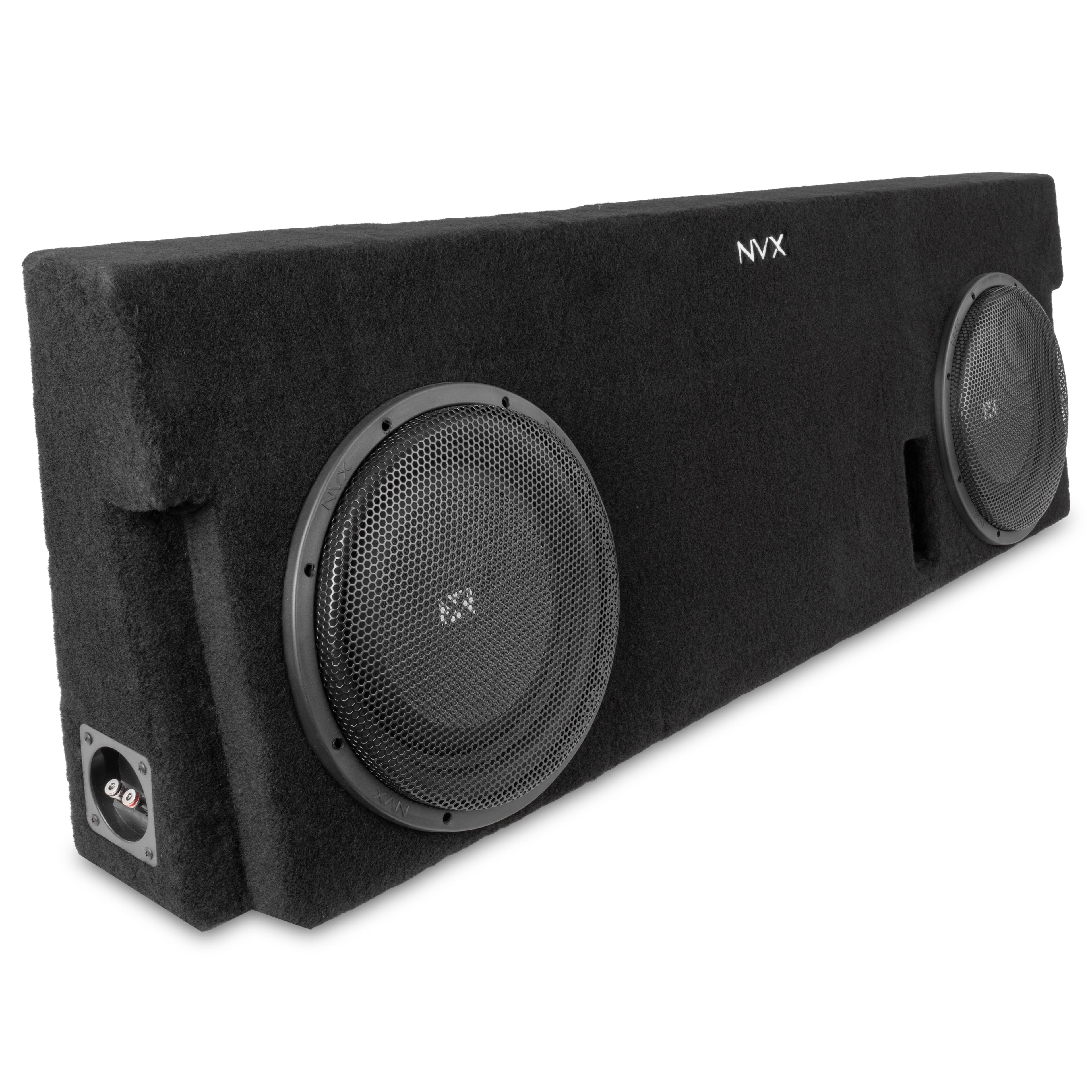 NVX - Custom Fit 800W RMS Dual 12in Sealed Loaded Subwoofer Enclosure for 2014-2021 Toyota Tundra Crew Max Trucks