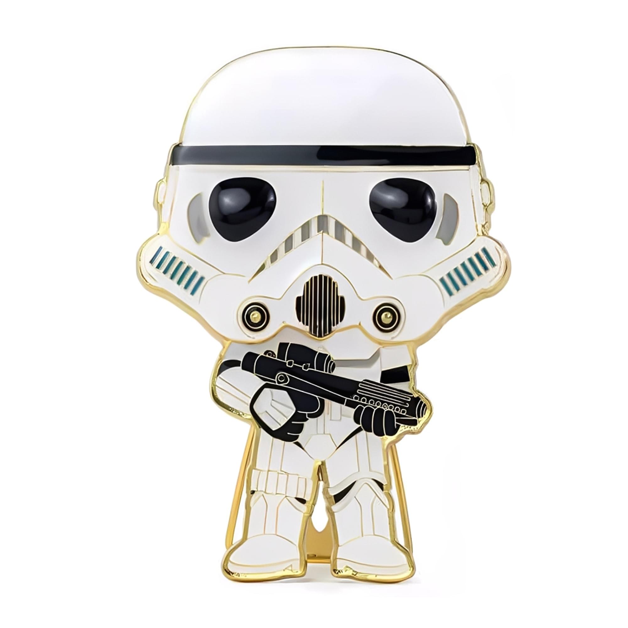 Alt View 10. Funko - Star Wars Funko POP Pin Large Enamel Pin | Stormtrooper - White.