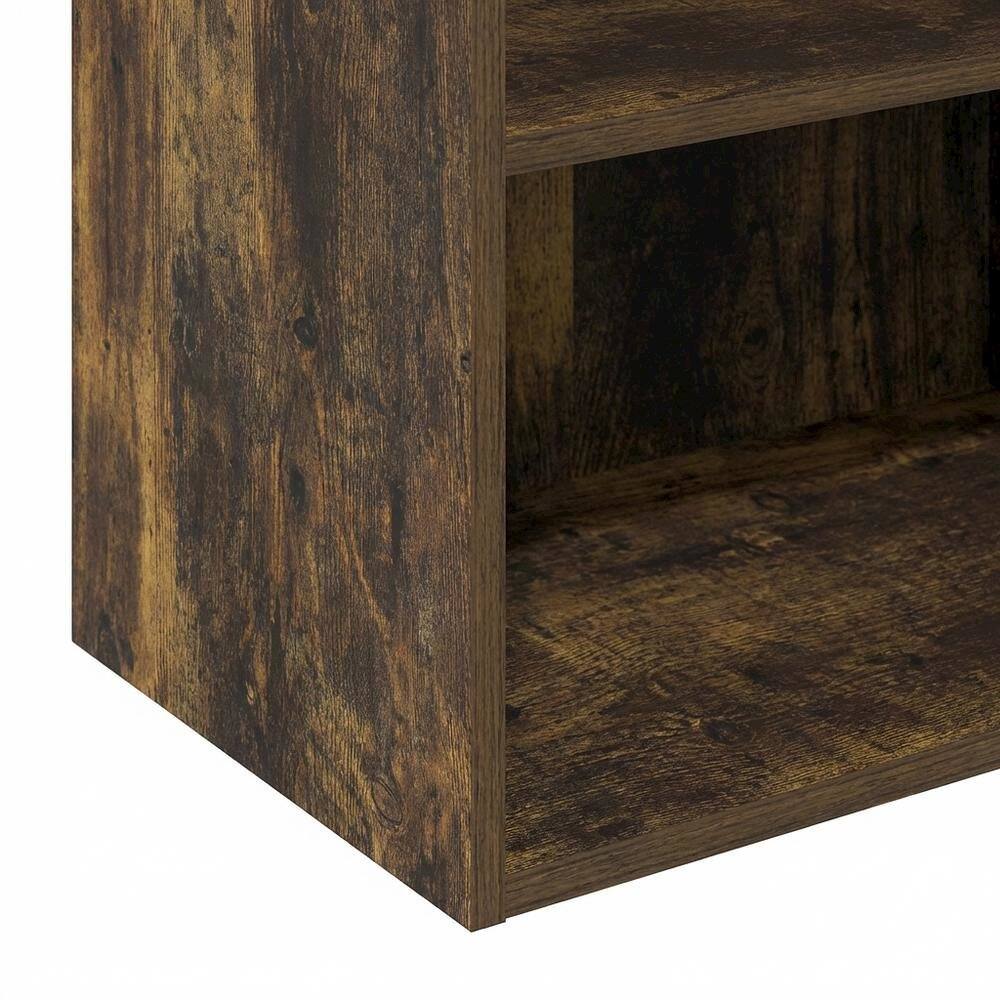 Alt View 2. FurniFact - Amber Pine 5-Tier Open Shelf Bookcase with Versatile Storage Solution - Amber Pine.