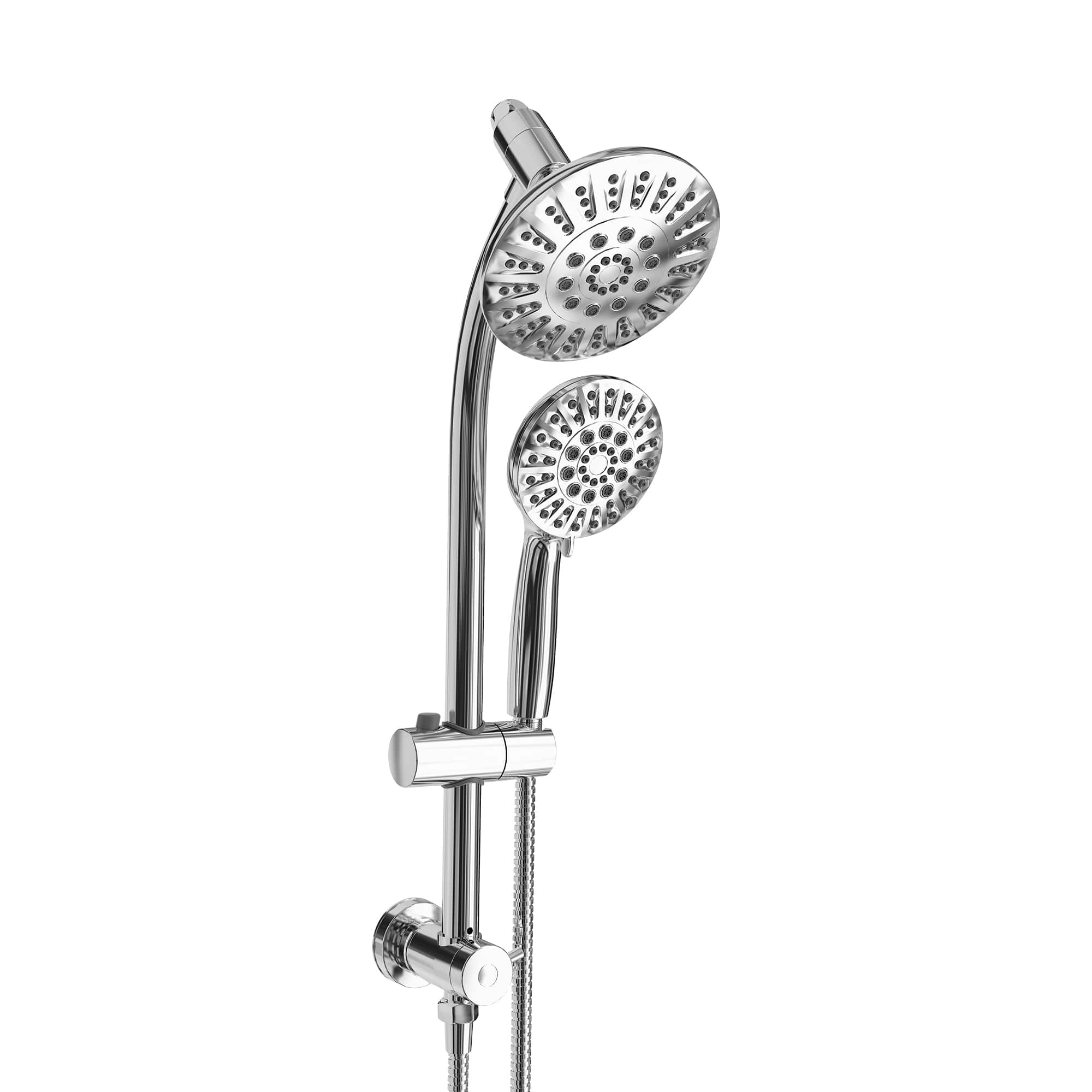 Front. Akicon - Akicon Shower System with High Pressure Rain Shower Head and 6-Mode Handheld Spray Combo in Polished Chrome - Polished Chrome.