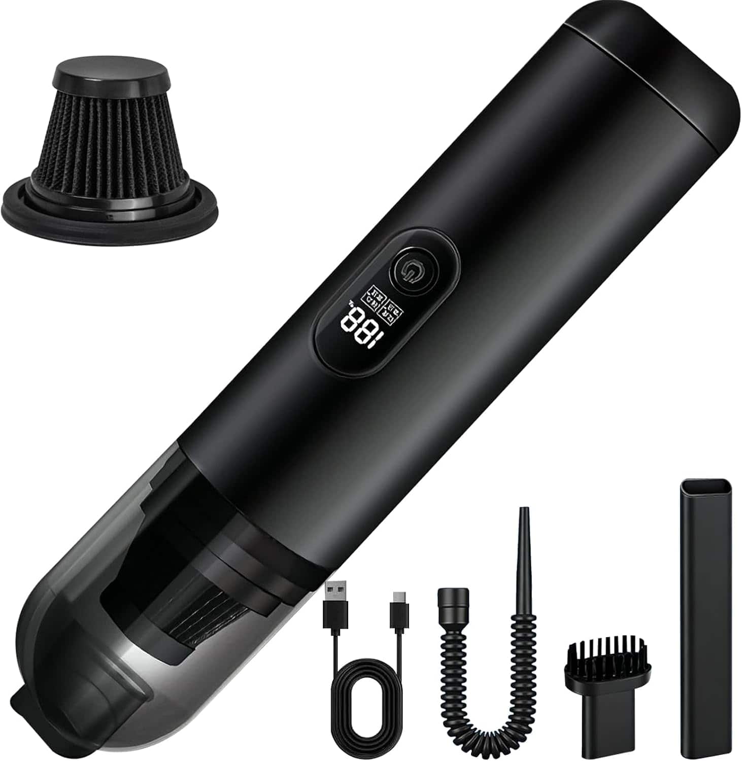 Core Tech - 18000Pa 2-in-1 Cordless Handheld Vacuum and Air Duster - Black
