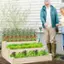 Alt View 4. Costway - 3-Tier Wooden Raised Garden Bed with Open-Ended Base Growing Planter for Backyard - Natural.