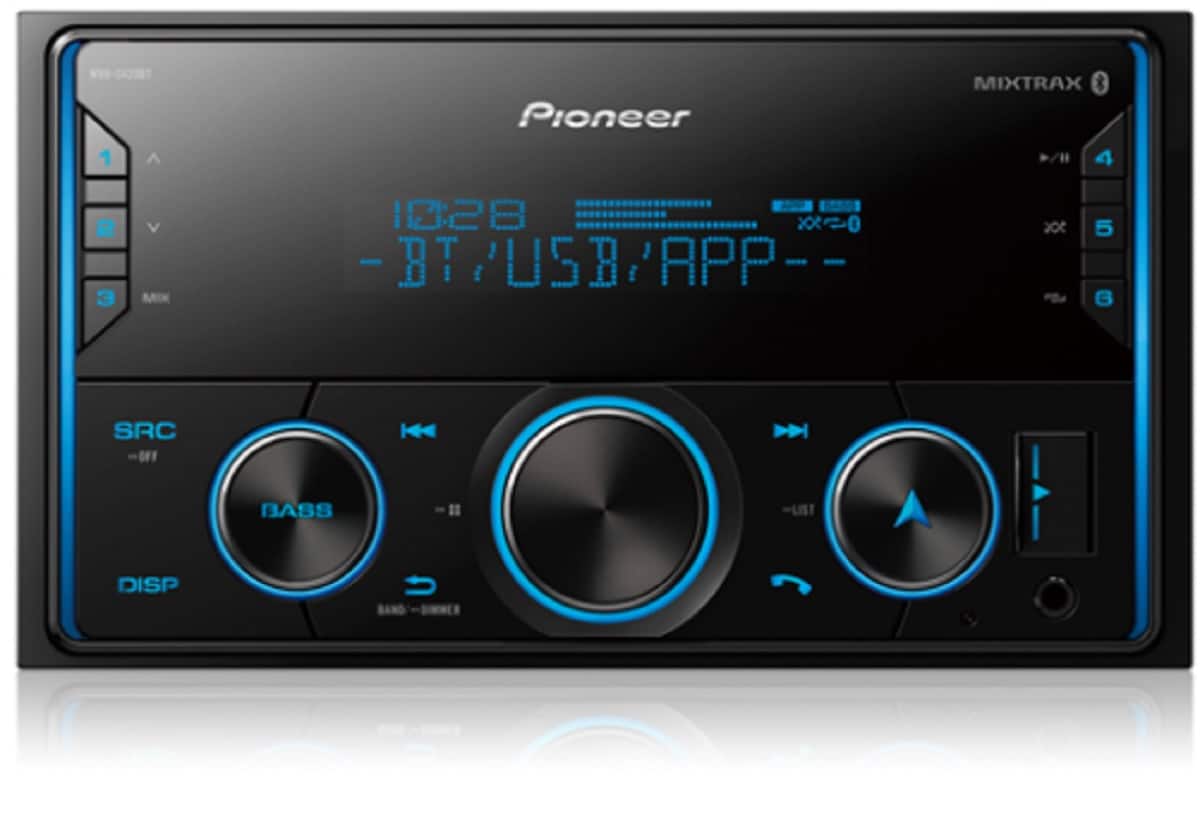 Front. Pioneer - In-dash 22W 4-Ch. Double DIN Bluetooth Capable Alexa Built-In Audio Digital Media Receiver Android and iPhone Compatible - Black.