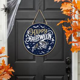Evergreen Enterprises - Navy Midshipmen 18" Happy Halloween Wooden Round Door Sign - Multicolor