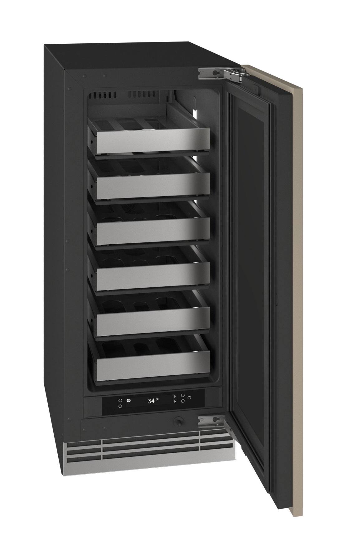 Alt View 2. U-Line - 15"W. 2.8 Cu.Ft. Built-In Wine Refrigerator - Panel Ready - Panel Ready.