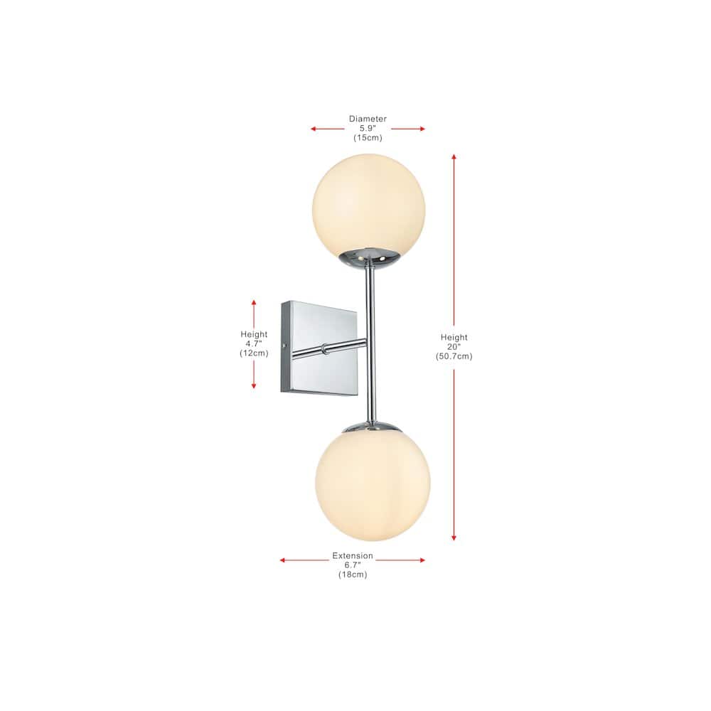 Living District - Neri 6 Inch Wall Sconce White Shade in Chrome - Chrome And White price history on PriceWatchPro