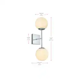 Living District - Neri 6 Inch Wall Sconce White Shade in Chrome - Chrome And White