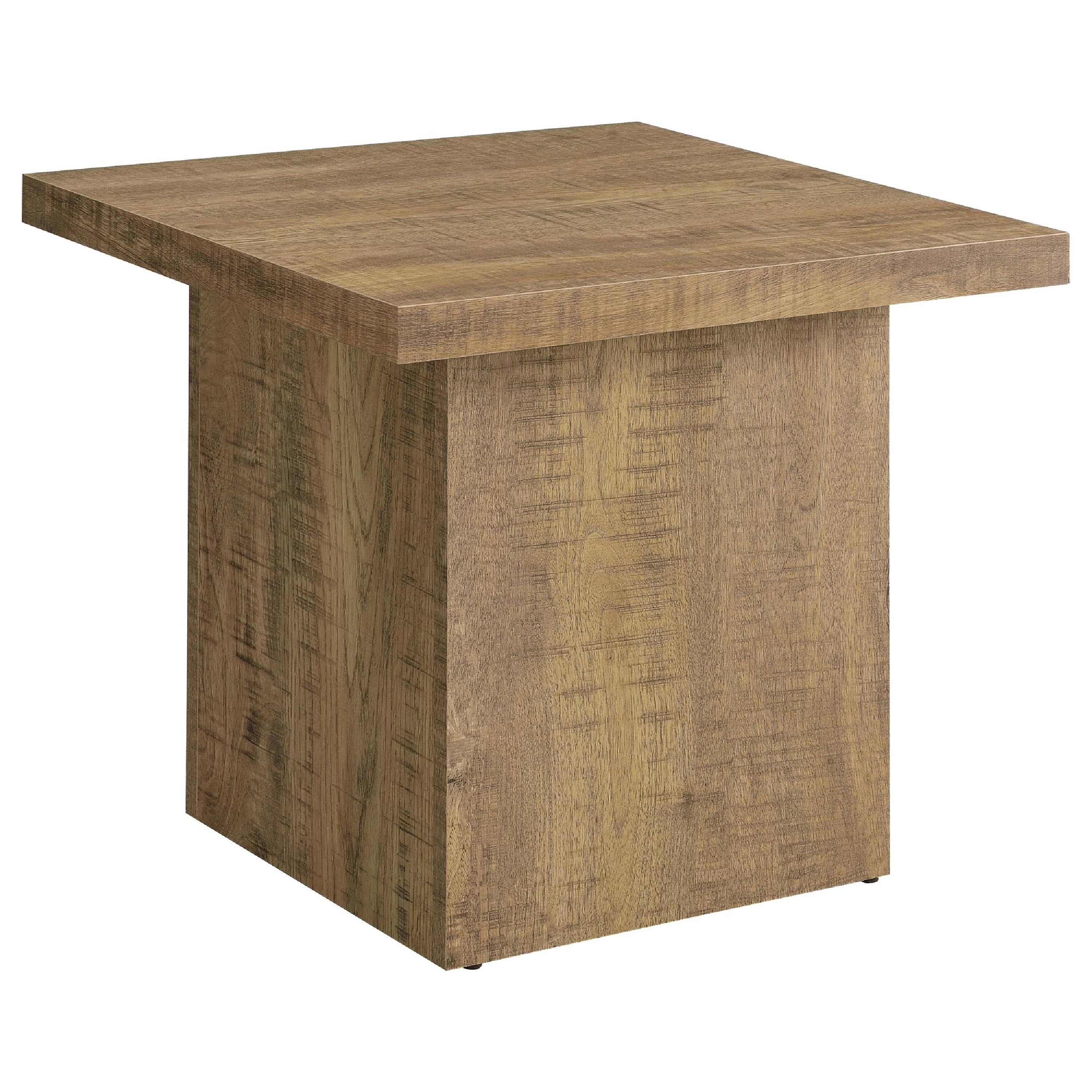 Alt View 1. Manhattan Lane - Darla 2Pc Square Coffee-End Table Set, Block Base, Wood - Mango Brown.