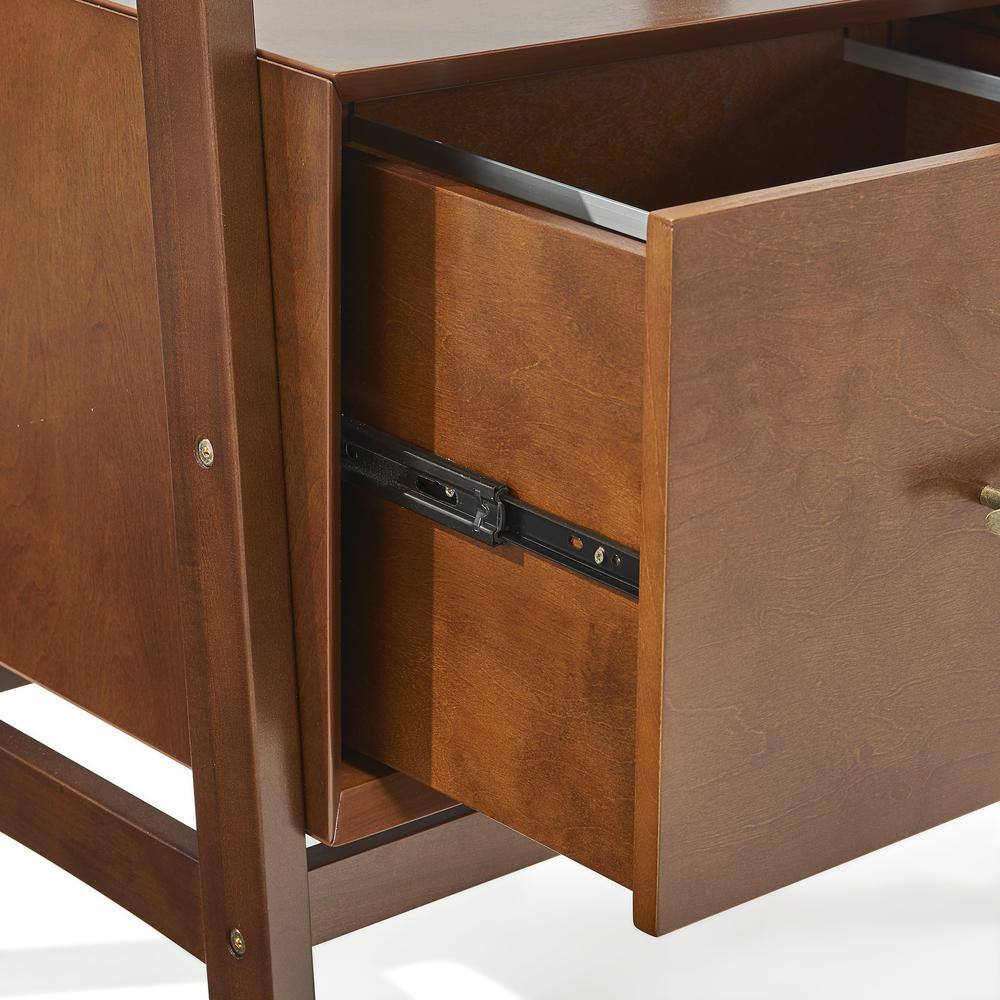 Alt View 4. Crosley Furniture - Landon Small Etagere Bookcase - Mahogany.