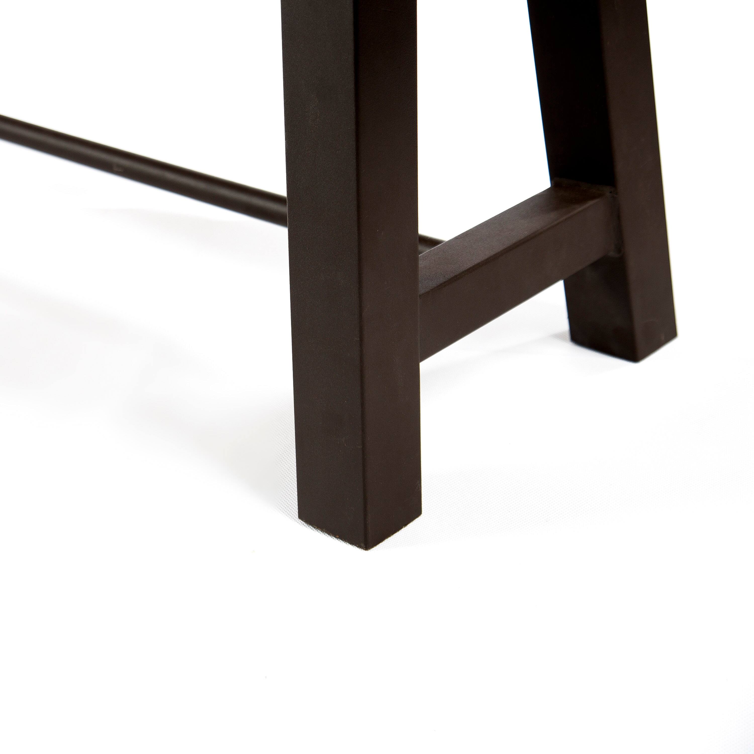 Alt View 2. Mondawe - Outdoor Acacia Wood Dining Bench - Teak+ Black.