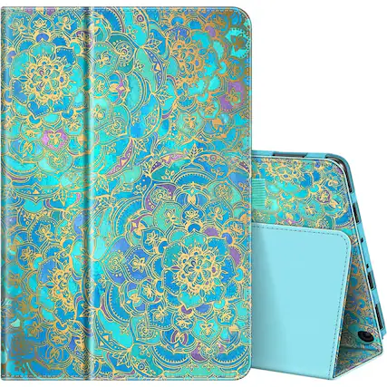 Front. Kitcheniva - Protective Folio Case For Amazon Fire HD 10 13th 2023 And 11th 2021 Stand Cover Jade - Jade.