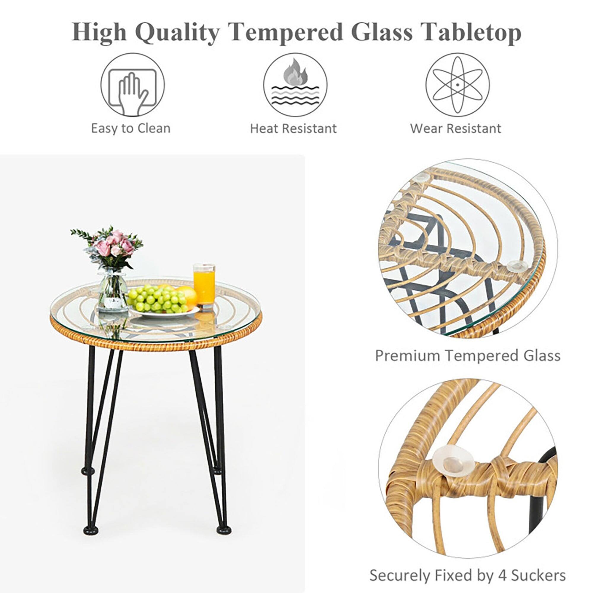 High Quality Tempered Glass Tabletop

- Easy to Clean
- Heat Resistant
- Wear Resistant

Premium Tempered Glass

Securely Fixed by 4 Suckers