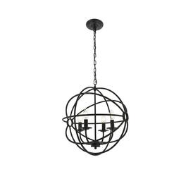 Living District - Octavia 4 light Pendant - Dark Brown