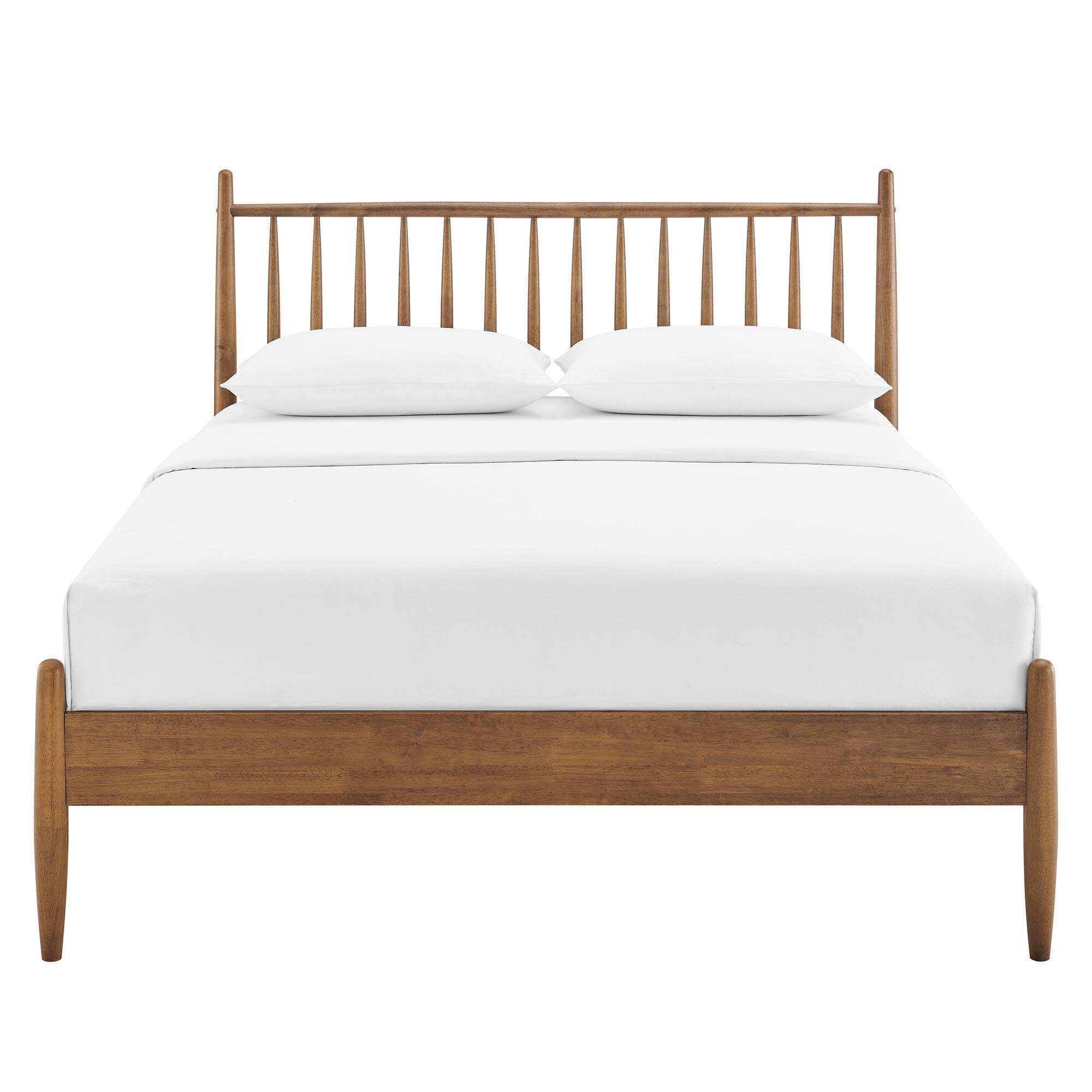 Alt View 4. Modway - Zane Size Spindle Bed by Modway - Walnut.