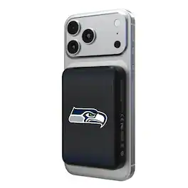 Keyscaper - Seattle Seahawks Wireless Magnetic Power Bank - Black