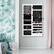 Left. Costway - Wall Door Mounted Mirror Jewelry Cabinet Organizer w/LED Light - White.