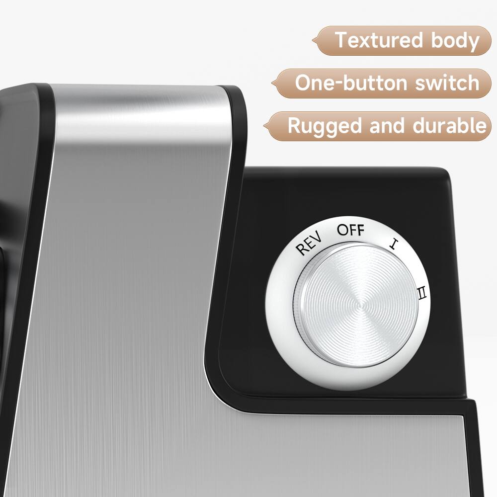 Textured body  
One-button switch  
Rugged and durable  
OFF  
REV I II