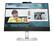 Front. HP - M24 24" IPS FHD FreeSync Webcam Monitor (HDMI, DisplayPort, USB C, USB A, Audio-Out) - Natural Silver and Jet Black.