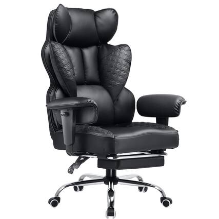 Front. CloudRest Pro - 400 lbs Heavy Duty Office Chair Ergonomic Office Desk Chair Big and Tall Comfy Executive,Black - Black.