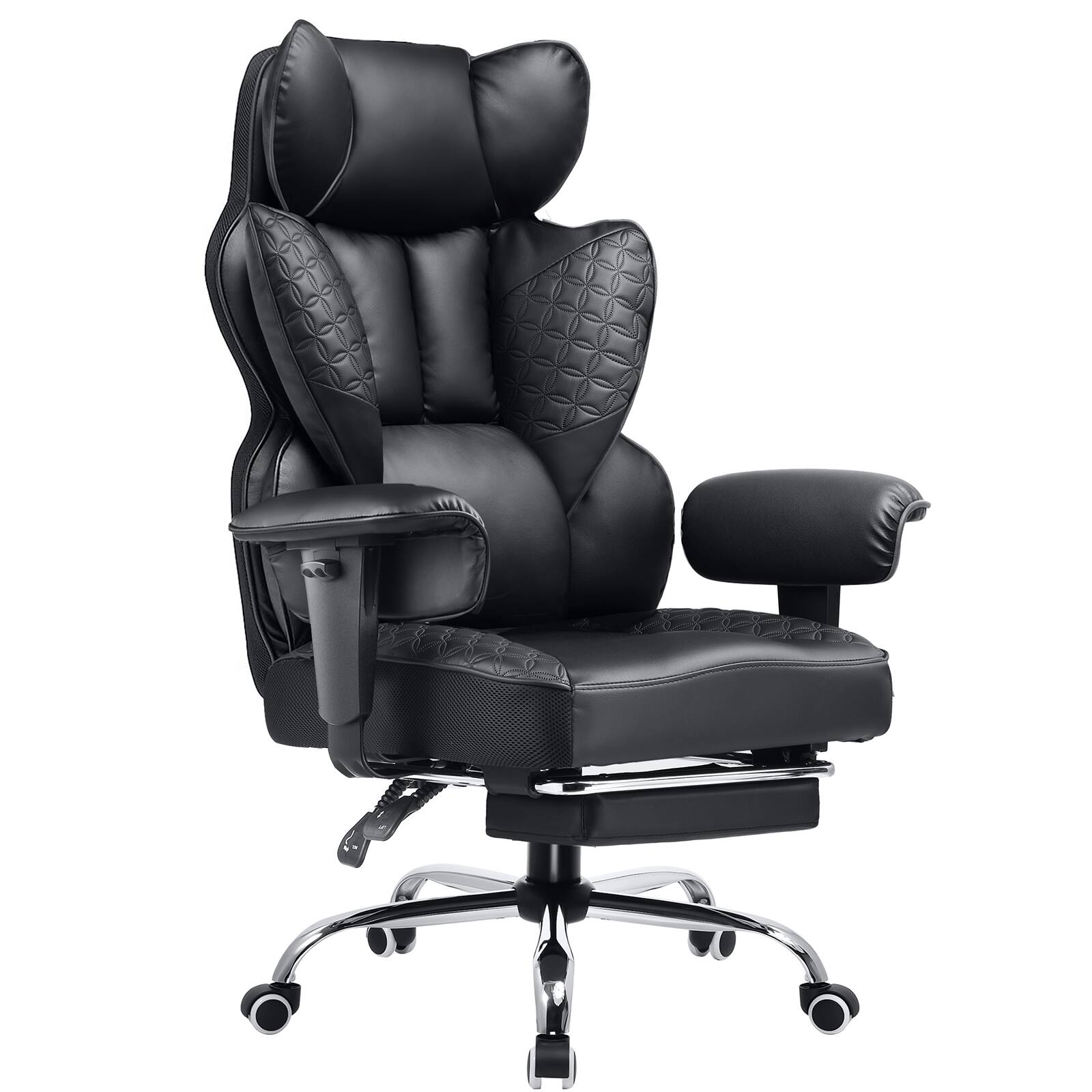 Front. CloudRest Pro - 400 lbs Heavy Duty Office Chair Ergonomic Office Desk Chair Big and Tall Comfy Executive,Black - Black.