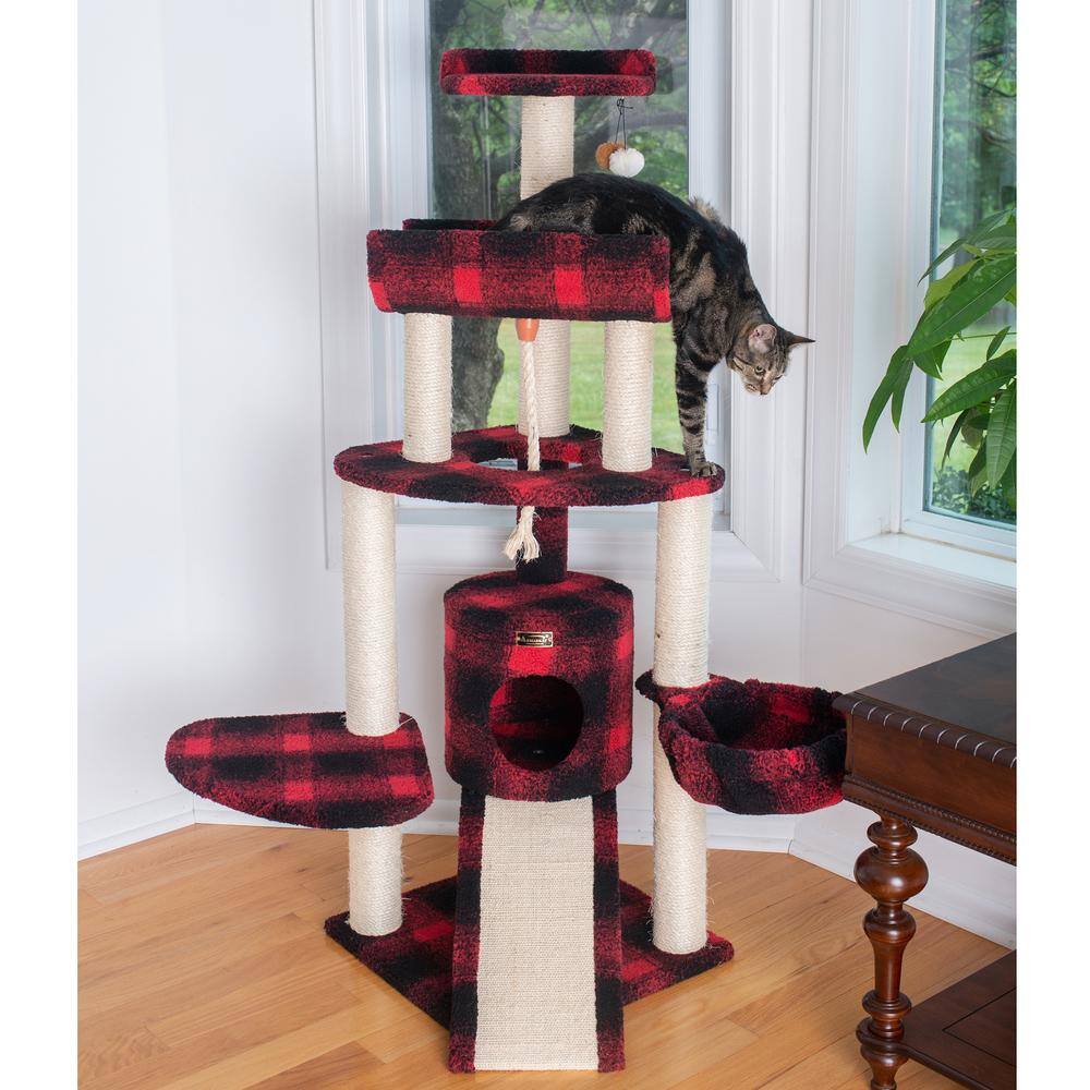 Alt View 1. Armarkat - Classic Real Wood Cat Tree Four Levels - Black.
