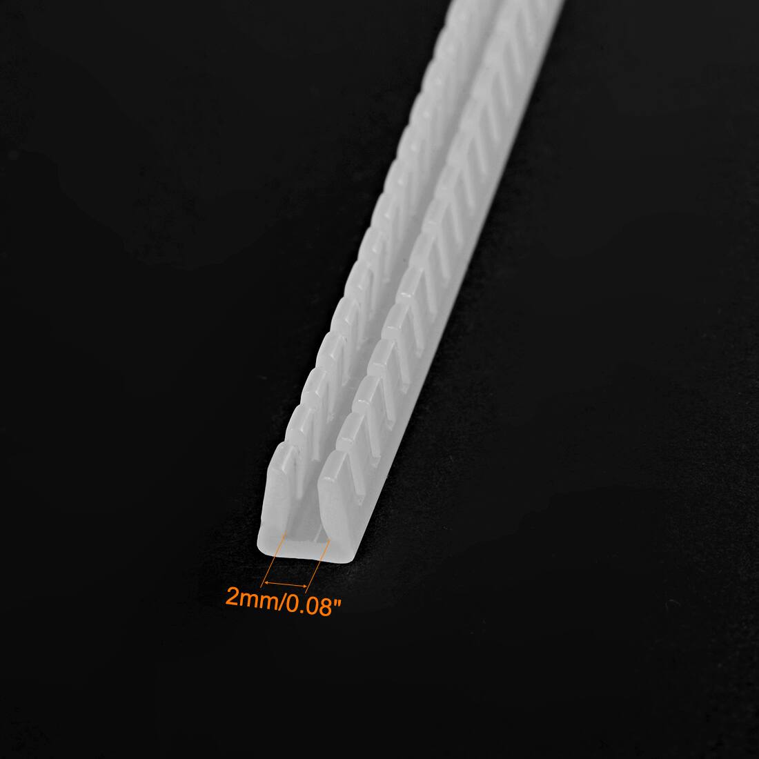 Alt View 3. Unique Bargains - Movable Bushing Sharp Edge Trim Protector Push-in Edge Sleeve for Panels 33ft Fits 1.6mm-2mm Thickness Edge - White.