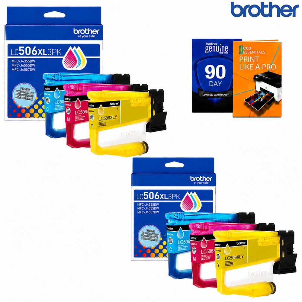brother  
brother at your side  
LC506XL3PK MFC-J4355DW MFC-J4555DW MFC-J4557DW HYPPNA PAGES boter D'ACUMURO VITACCATION back PRODUCHIO wher LC50 brother  C LC506 produtiox M LC506XLY brother  
brother genu.ne eco N TOILD ESSENTIALS PRINT LIKE A PRO 90 DAY LIMITED WARRANTY  
brother of your side  
LC506XL3PK MFC-J4355DW MFC-J4555DW MFC-J4557DW  
bother PAGES DENTINOYO YELLOWS QUE brack PENSIFICNTO ber LC506 XIIII brother bother C  LC5062 XXXX M LC506XLY Y brother