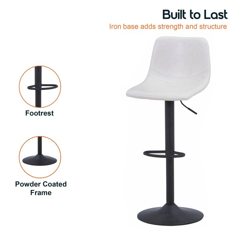 Built to Last  
Iron base adds strength and structure  
Footrest  
Powder Coated Frame