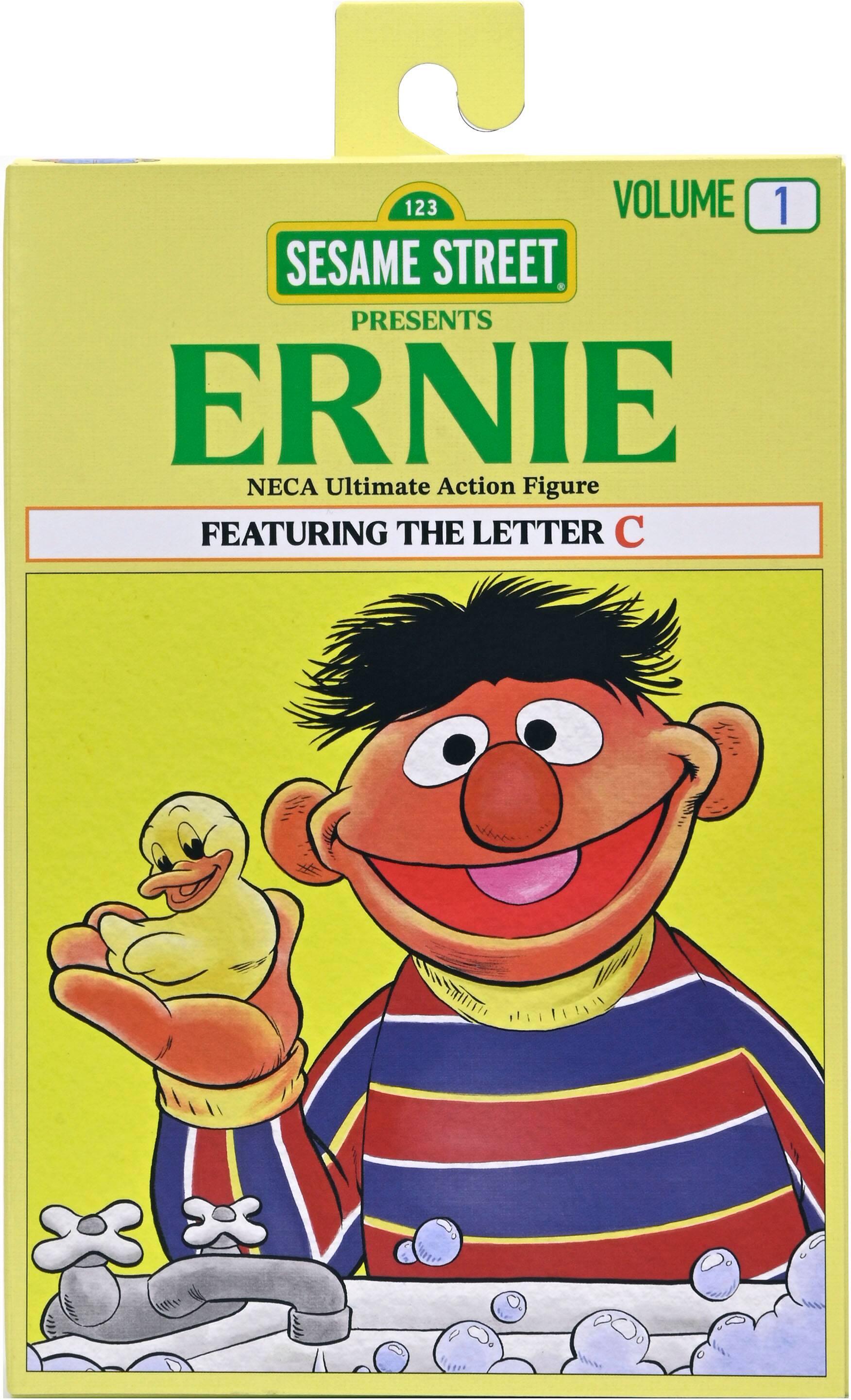 Sesame Street Presents Ernie Neca Ultimate Action Figure Featuring the Letter C.
