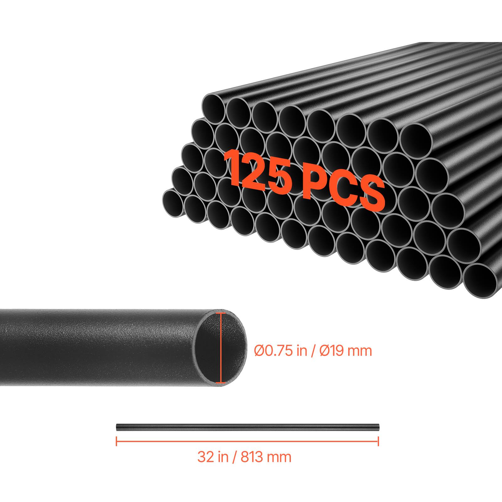 125 PCS  
0.75 in / 19 mm  
32 in / 813 mm