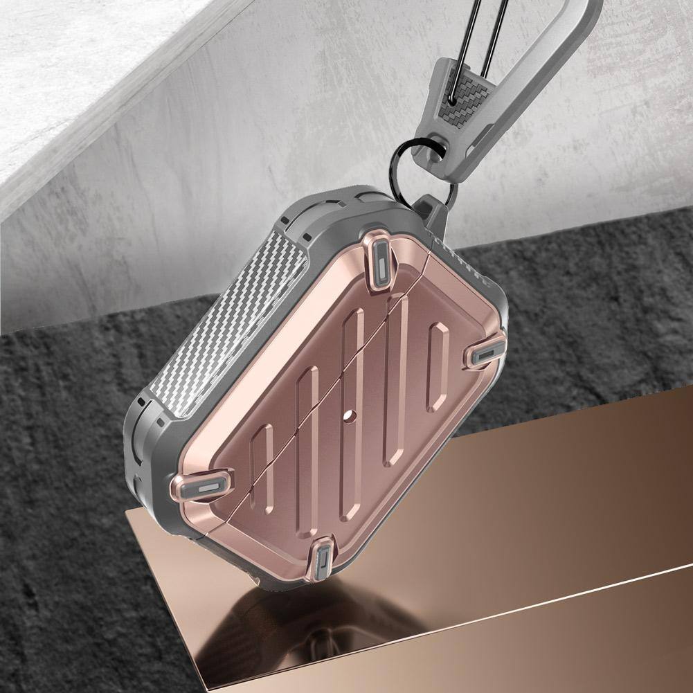 Back. SUPCASE - Apple AirPods Pro 1 & 2 Unicorn Beetle PRO Rugged Case Waterproof Case - Rose Gold.