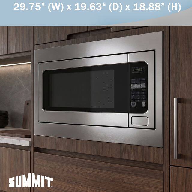 29.75" (W) x 19.63" (D) x 18.88" (H)  
12:00  
SUMMIT