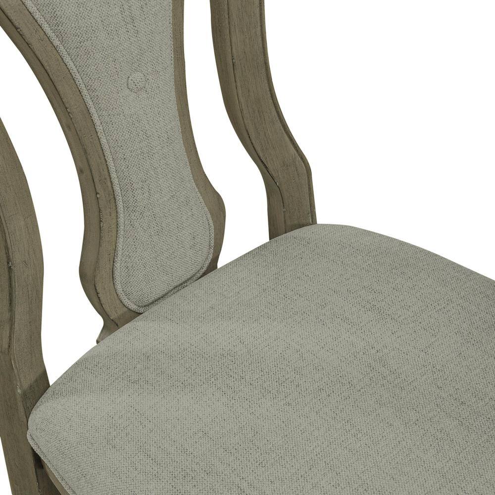 Alt View 2. Liberty Furniture Industries - Magnolia Manor Splat Back Uph Side Chair (RTA) - Set of 2 in Weathered Bisque - Brown.