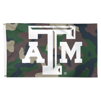 Front. WinCraft - Texas A&M Aggies 3' x 5' Single-Sided Deluxe Camo Flag - Camo.