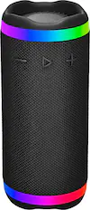 Front. Insignia™ - Medium Waterproof Bluetooth Speaker with LED Lighting - Black.