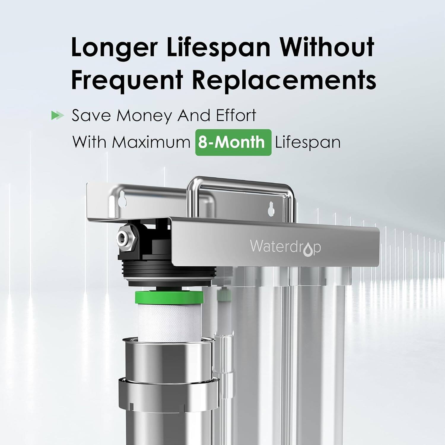 Longer Lifespan Without Frequent Replacements: Save Money and Effort With Maximum 8-Month Lifespan.