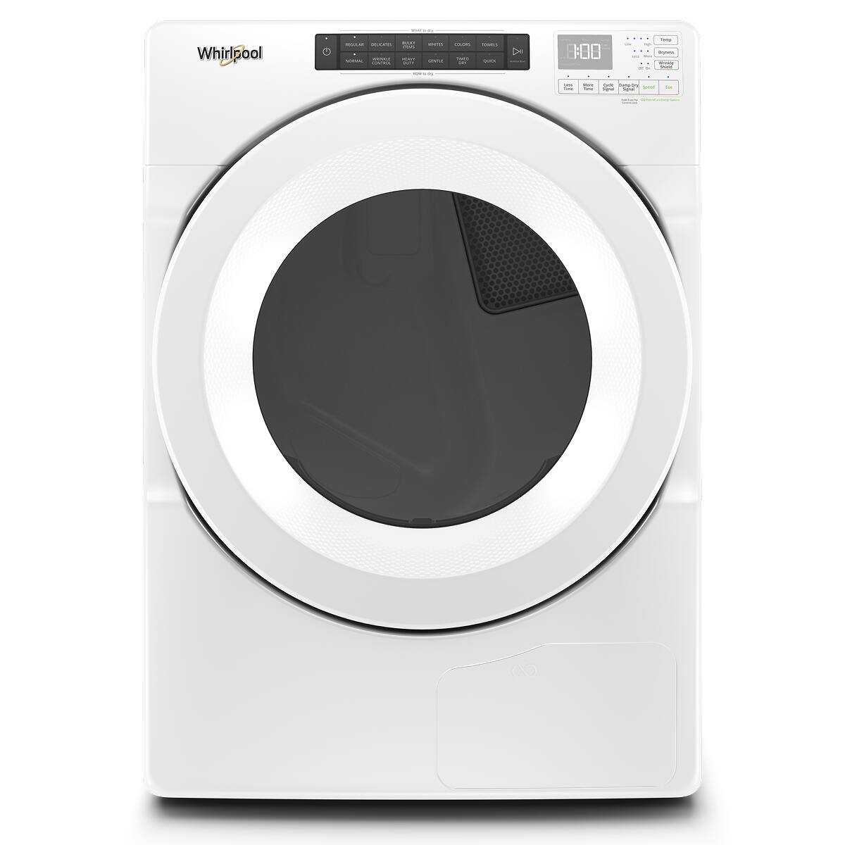 Whirlpool - 7.4 cu.ft Front Load Heat Pump Dryer with Intiutitive Touch Controls, Advanced Moisture Sensing - White