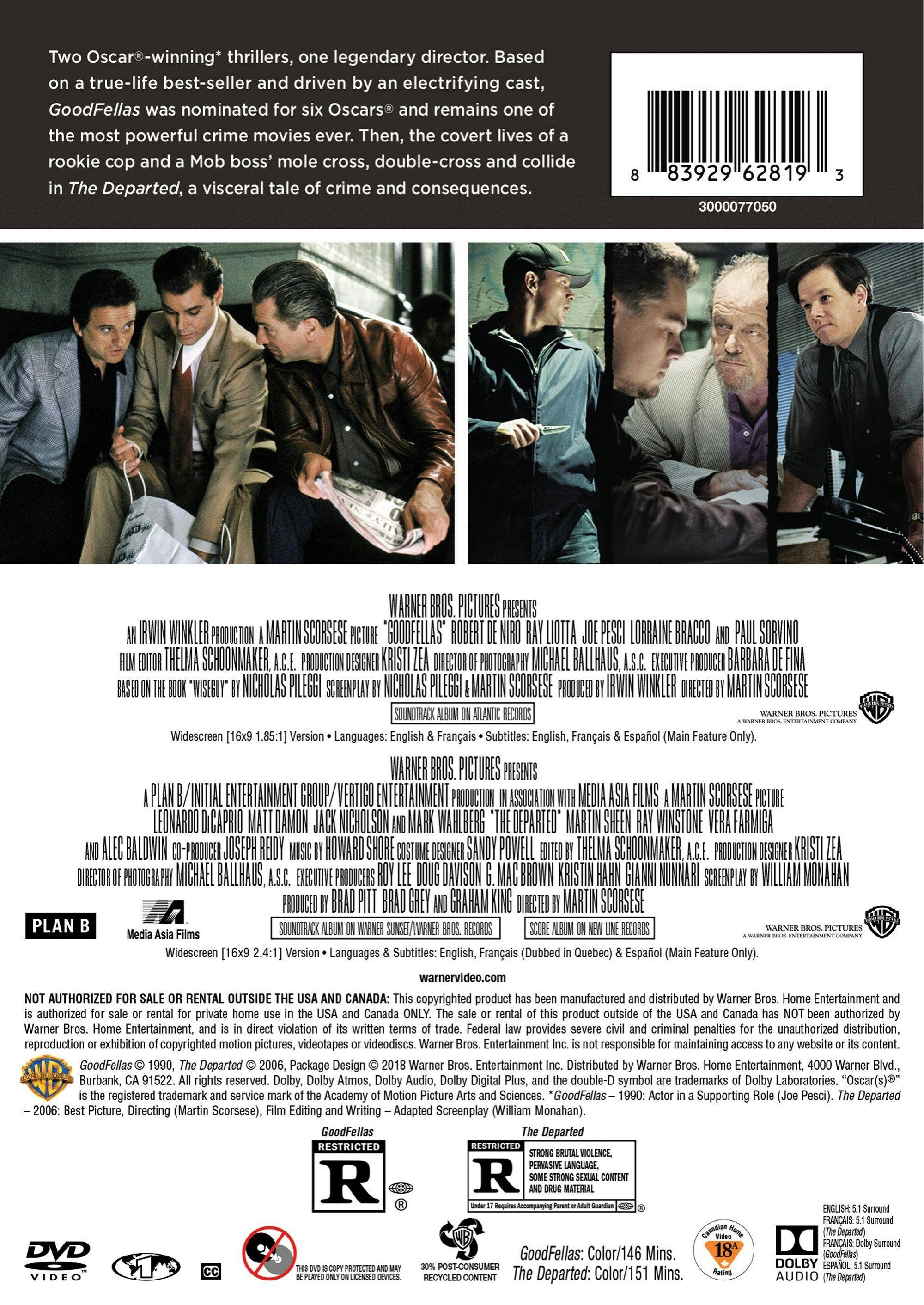 Angle. Goodfellas/The Departed (DVD Double Feature) [DVD].