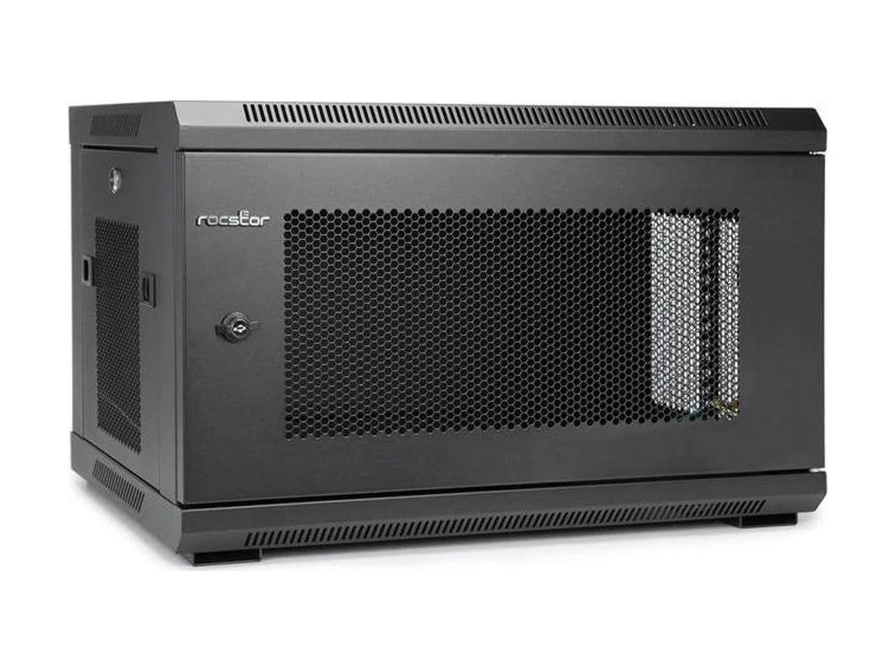 Alt View 4. Rocstor - Rocstor SolidRack Wall Mount Rack Enclosure - Black.