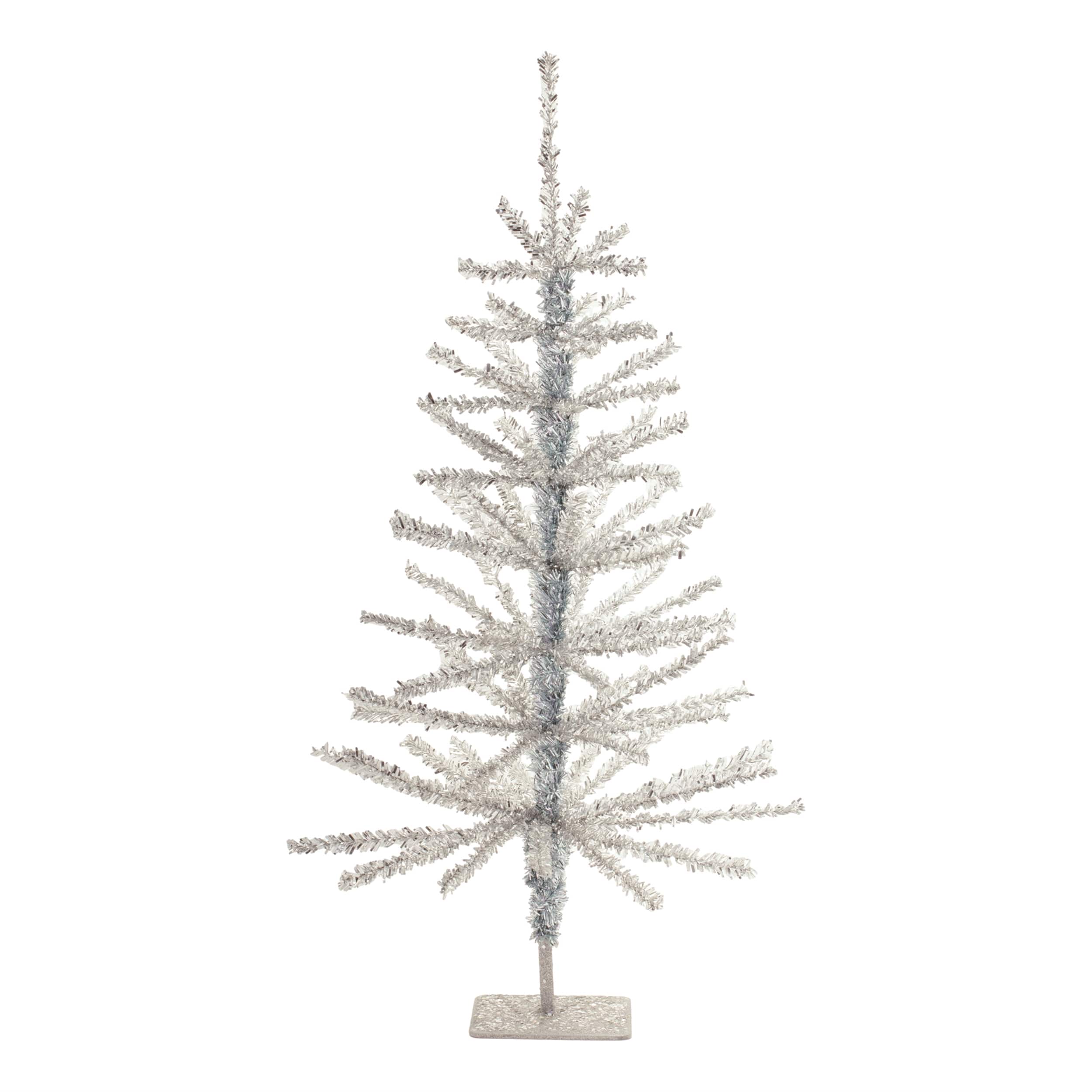 BreeBe - Tinsel Pine Tree (Set of 2) - Silver