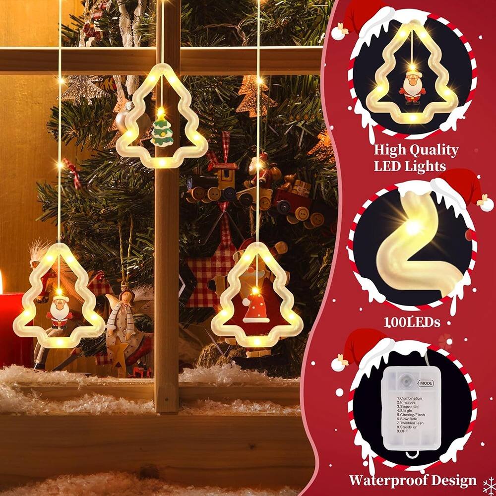 High Quality LED Lights  
100 LEDs  
Waterproof Design  

MODE 1 - Combination  
2 - Flashing  
3 - Steady  
4 - Chasing/Flash  
5 - Twinkle/Flash  
6 - Wide/Flash  
7 - Slow/Flash  
8 - OFF/On