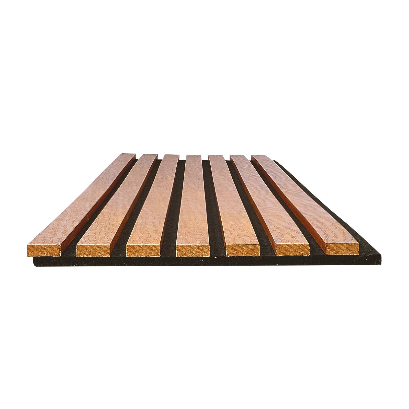 Alt View 5. VEVOR - Wood Wall Panels, 96.1 x 11 inches, Acoustic Slat Panels, Dark Teak, Sound Absorbing for Living Rooms, Bedrooms, Offices - Dark Teak.