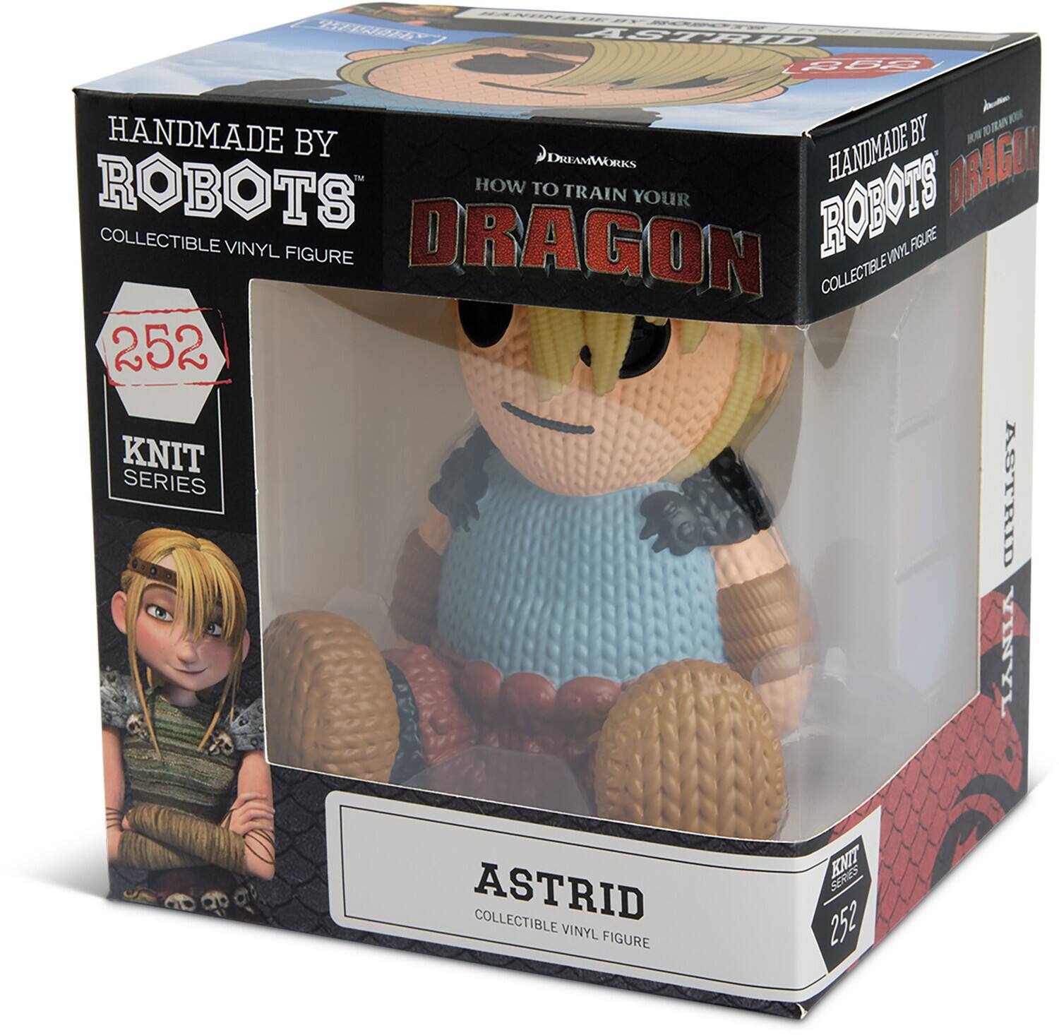 1. ASTRID
2. HANDMADE BY ROBOTS
3. HOW TO TRAIN YOUR DRAGON
4. COLLECTIBLE VINYL FIGURE
5. KNIT SERIES
6. 252
7. DREAMWORKS