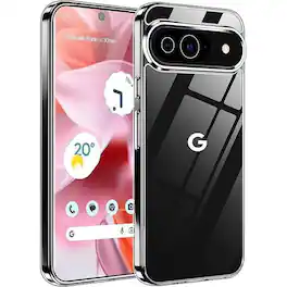 Entronix - Magnetic Case for Google Pixel 9/9 Pro - Slim Hard Back Design - Clear