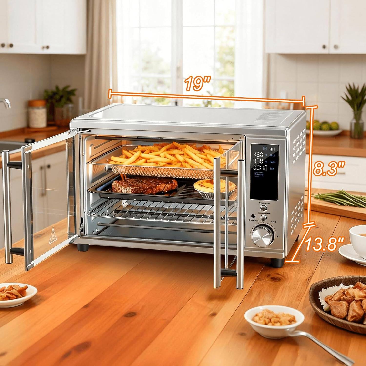 19" H x 14.5" W x 13.8" D