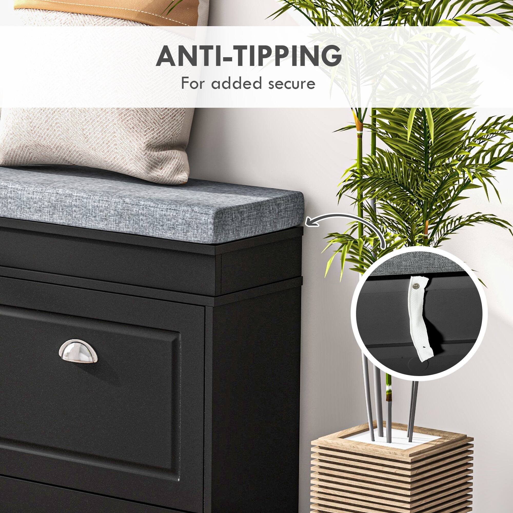 ANTI-TIPPING
For added secure